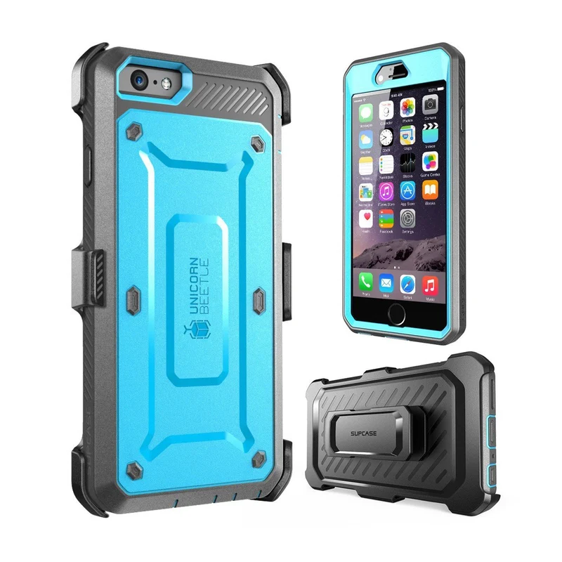 iPhone 6 Plus / 6S Plus Unicorn Beetle Pro Full Body Rugged Holster Case with Screen Protector-Blue