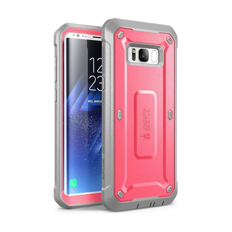 Galaxy S8 Plus Unicorn Beetle Pro Full Body Holster Case with Screen Protector-Pink