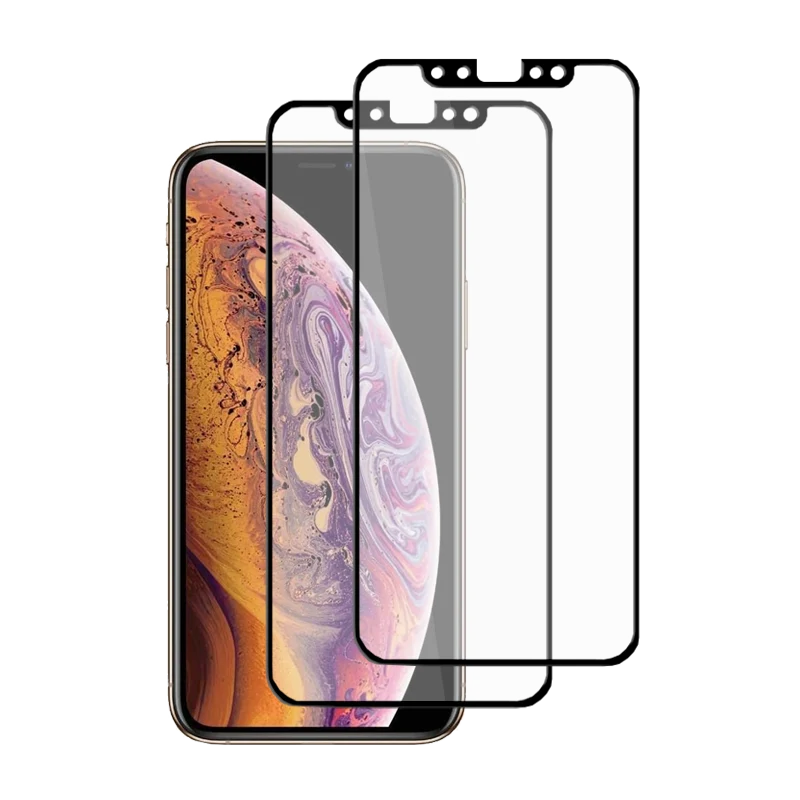 3D Glass Screen Protector for iPhone 6.5 inch 2018 and 2019 (2 Pack) -Clear