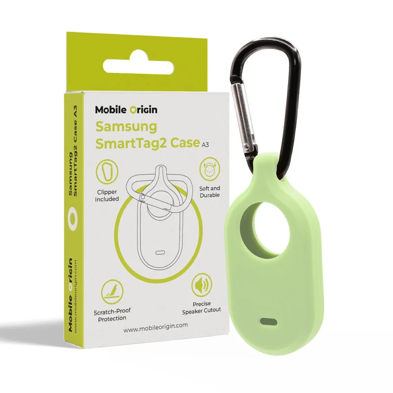 Pouzdro pro Samsung SmartTag2 A3, Svítivě zelená