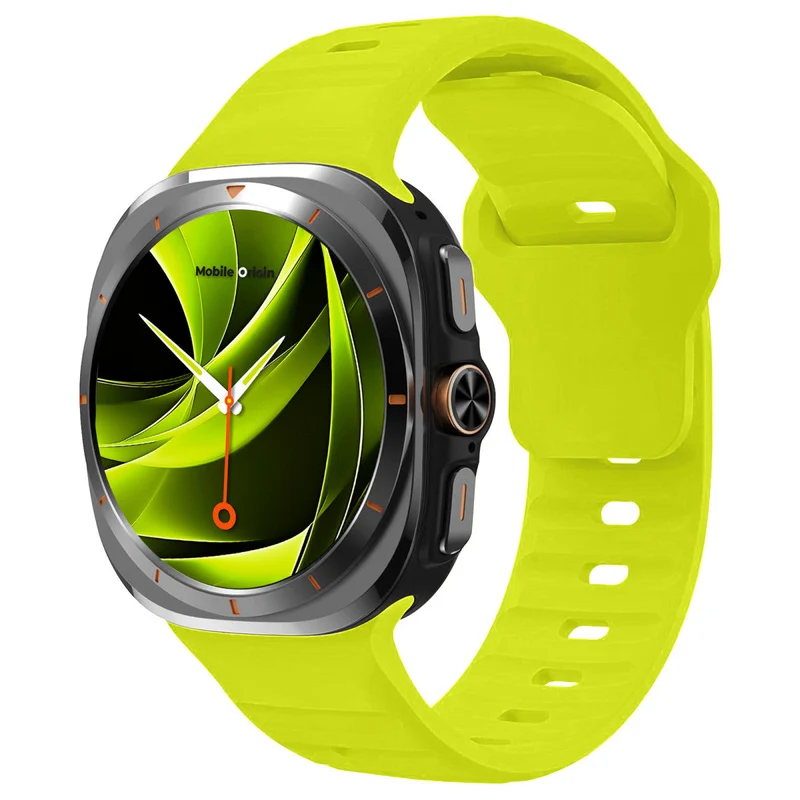 Silikonový řemínek Easy Strap pro Samsung Galaxy Watch Ultra 47mm, Fluorescenční žlutá