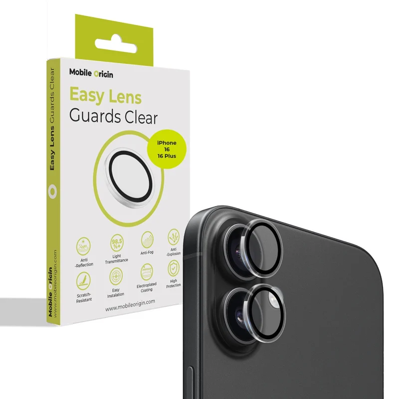 Easy Lens ochrana čoček, pro iPhone 16 / iPhone 16 Plus, Čirá