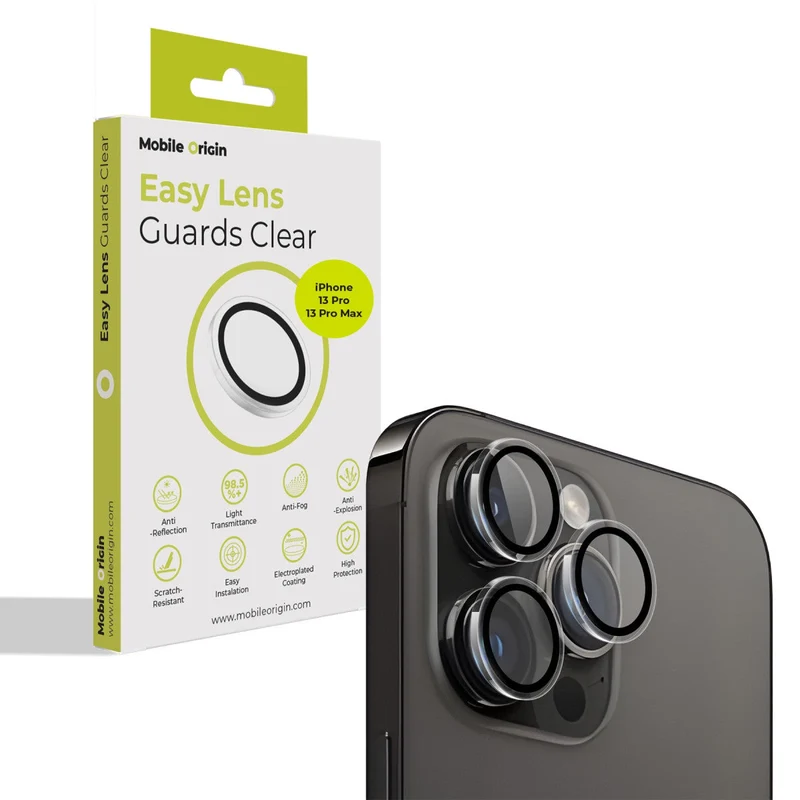 Easy Lens ochrana čoček, pro iPhone 13 Pro / iPhone 13 Pro Max, Čirá