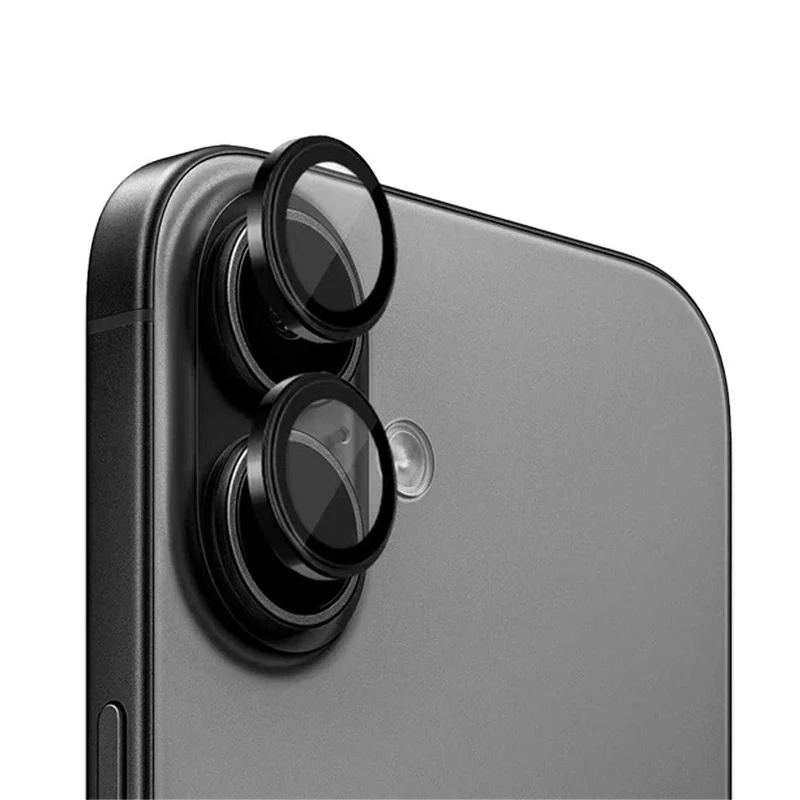 Safírové krytky čoček pro iPhone 17, Černá