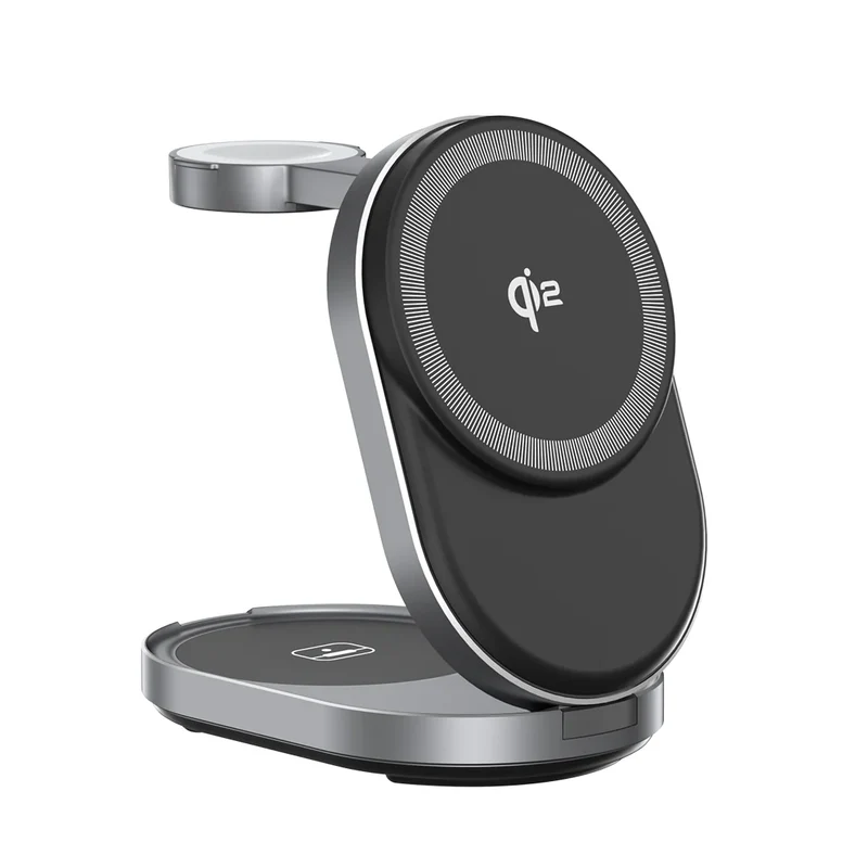 ZIKE Z855 3‑in‑1 Qi2 Magnetic Foldable Wireless Charger – 15W Fast Charging for iPhone & More