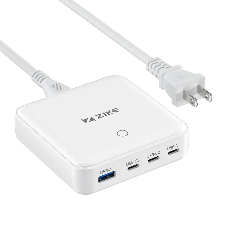 ZIKE Z1810 100W GaN USB-C Charger 4-Port Desktop Charging Station