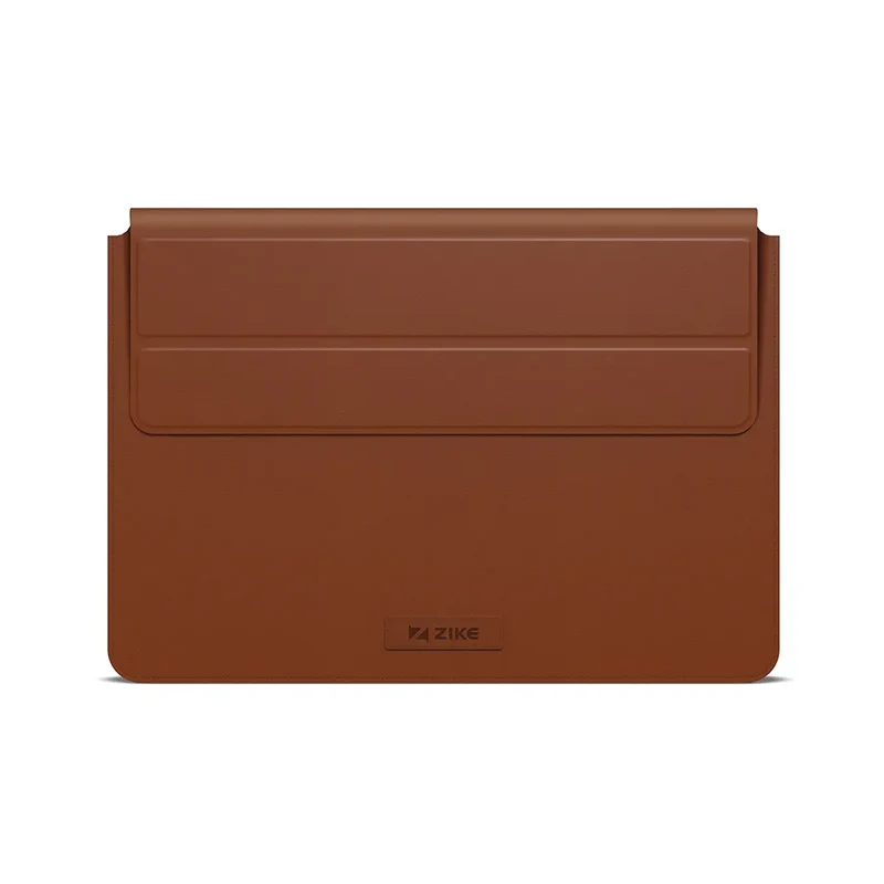 ZIKE Vegan Leather MacBook Sleeve with Built-in Stand 13-16 inch