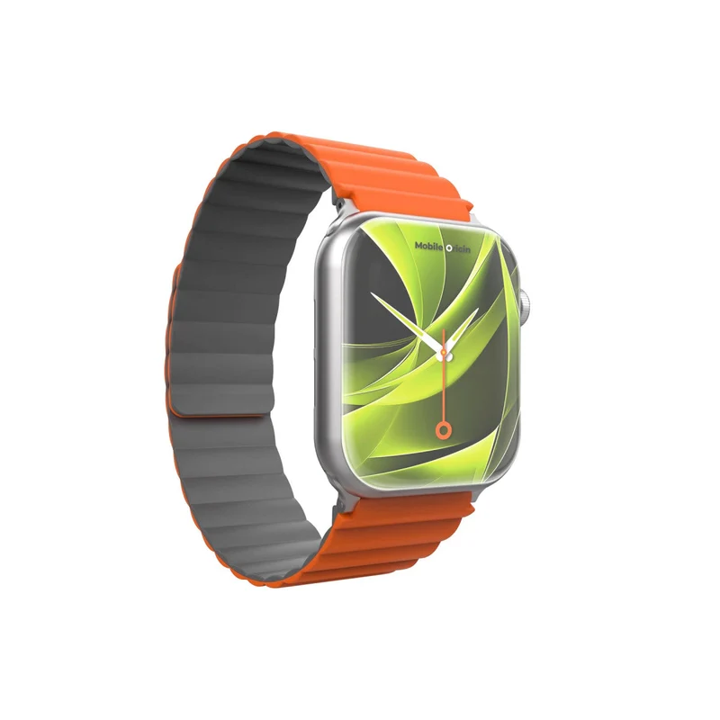 Magnetický řemínek II pro Apple Watch 44/45/46/49mm, Oranžovo-šedá
