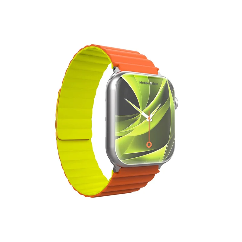 Magnetický řemínek II pro Apple Watch 44/45/46/49mm, Oranžovo-zelená