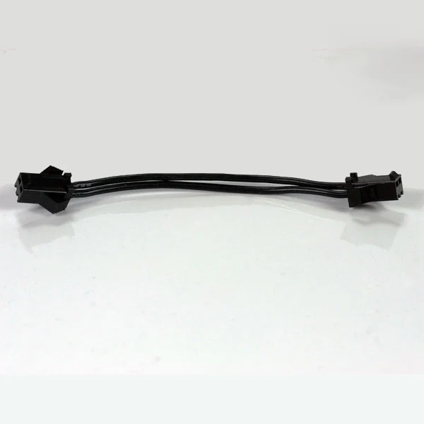 2-PIN JST MU CONNECTOR W/BLACK PVC WIRE LEADS