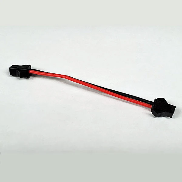 2-PIN JST MU CONNECTOR W/RED & BLACK SILICONE WIRE LEADS