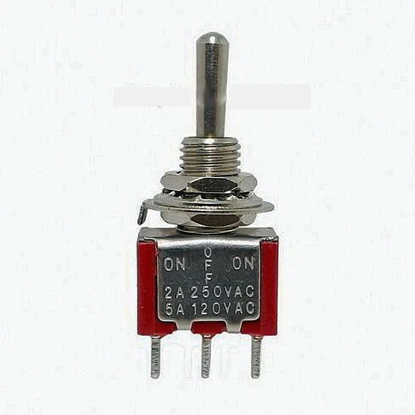 SPDT ON/OFF/ON 6A @ 125V MOMENTARY MINI TOGGLE SWITCH