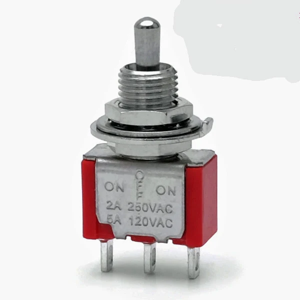 SPDT ON/ON MINI TOGGLE SWITCH 5A @ 120V 1M SERIES SHORT LEVER