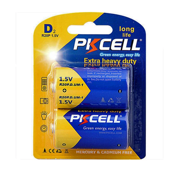 PKCELL R20P-2B 1.5V (D) EXTRA HEAVY DUTY ALKALINE BATTERY