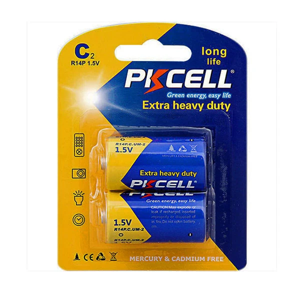 PKCELL R14P-2B 1.5V (C) EXTRA HEAVY DUTY ALKALINE BATTERY