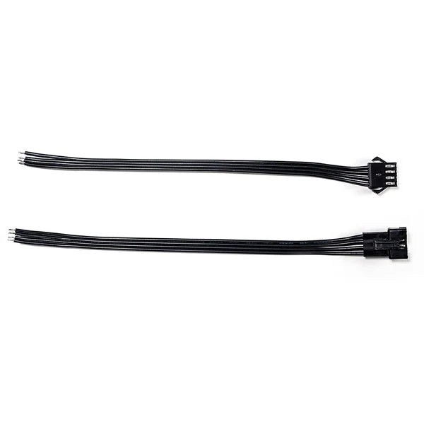 4-PIN JST MALE/FEMALE CONNECTORS W/PVC TINNED WIRE LEADS