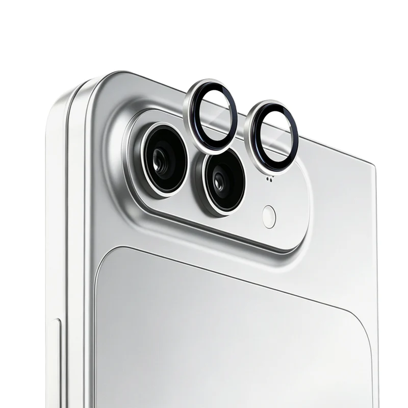 Safírové krytky čoček, pro iPhone Duo, Stříbrná