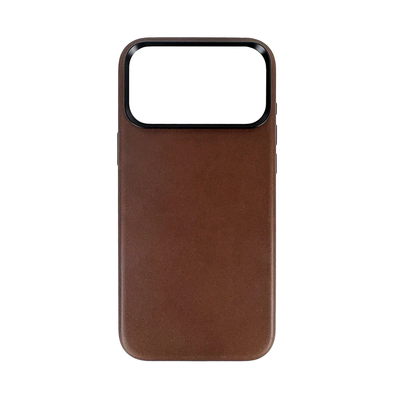 Kožené magnetické pouzdro pro iPhone 17 Pro Max / iPhone 18 Pro Max, Tmavě hnědá