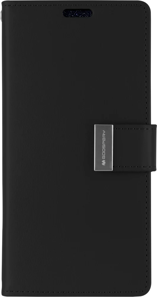 Goospery Rich Diary Case for iPhone 7/8/SE 2020/ SE 2022 - Black
