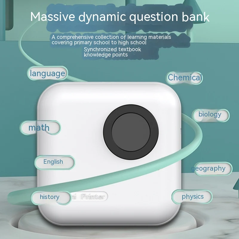 Mini Imprimante Thermique Portable Bluetooth – Sans Encre pour Photos, Notes & Étiquettes