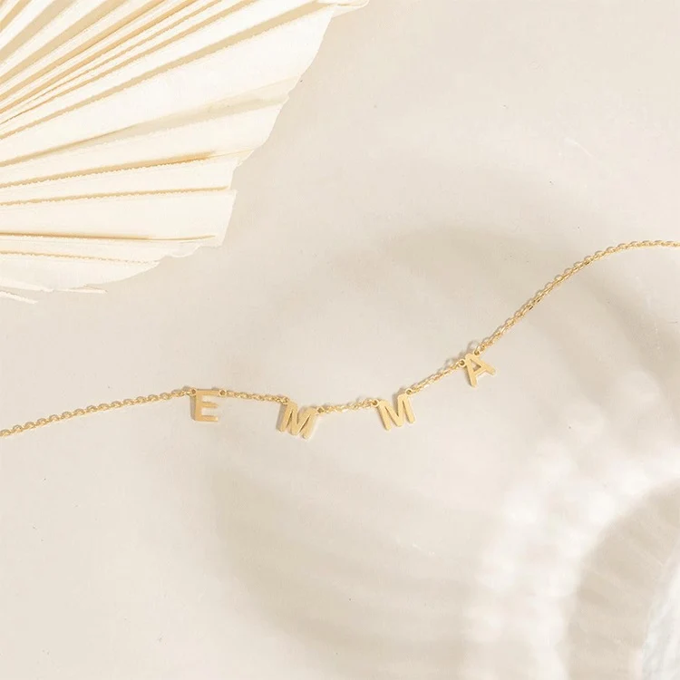 Collier Personnalisé avec Initiales – Pendentif Lettre pour Femme