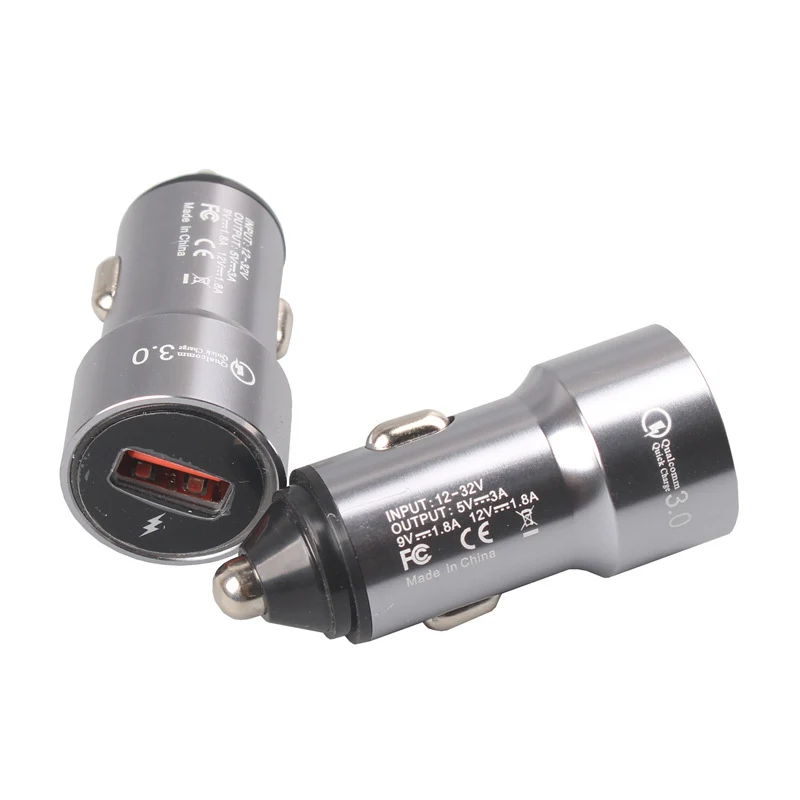 Chargeur USB rapide en métal pour voiture
