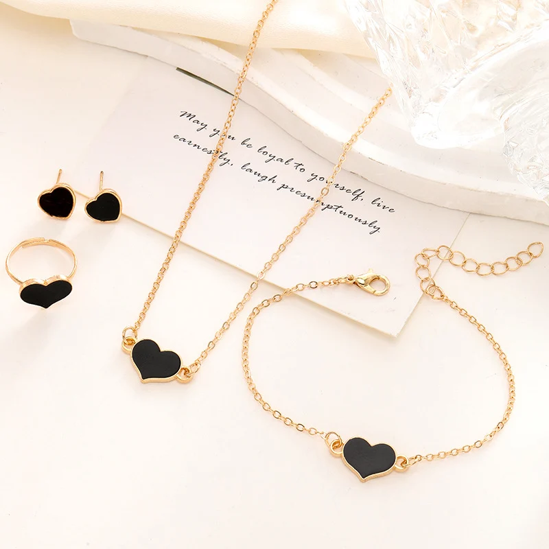 Parure de bijoux cœur – Collier pour femme