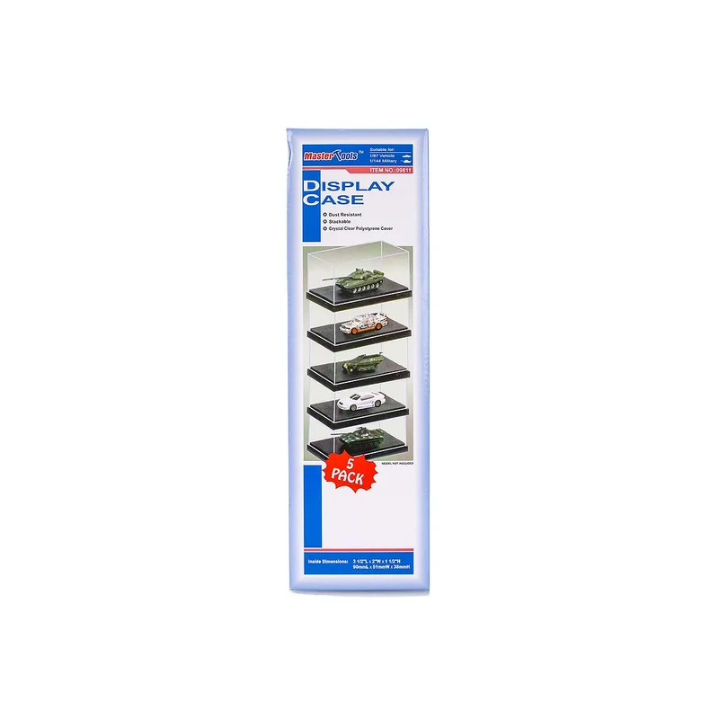 Trumpeter 90x51x38mm Plastic Scale Model Display Case Set 5Pcs