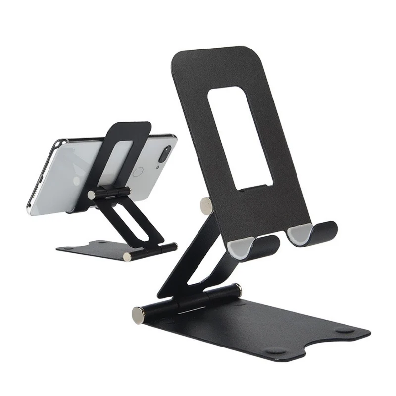 Support de Bureau Pliable en Métal pour Téléphone – Stable, Compact et Élégant