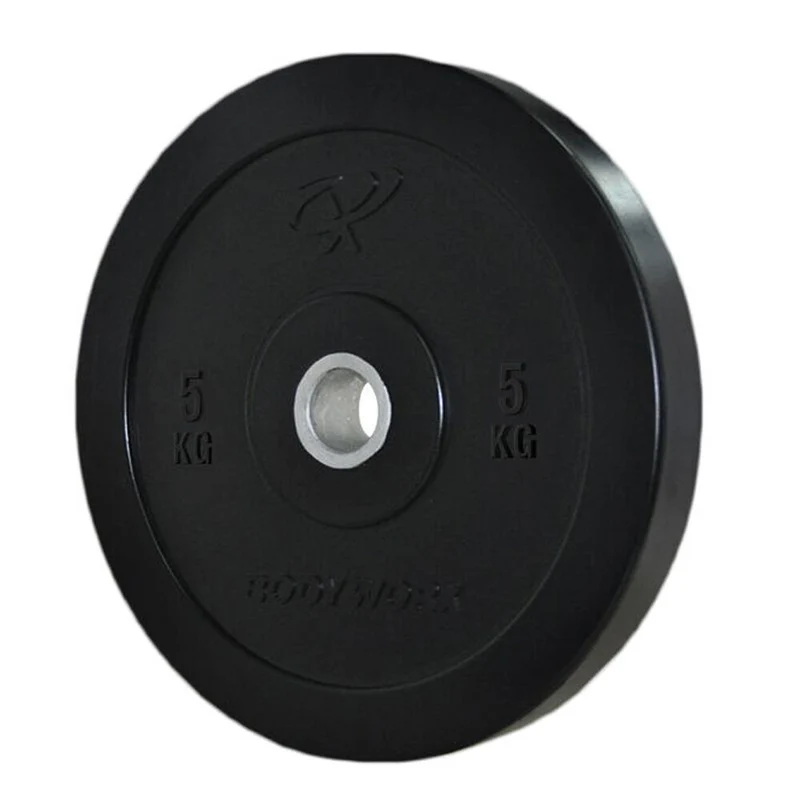 Bodyworx Bumper Plate Weight Lift Home Gym Workout Exercise 5kg Black