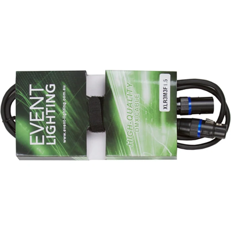 Event lighting XLR3M3F1.5 - 3-pin DMX Cable (1.5m)
