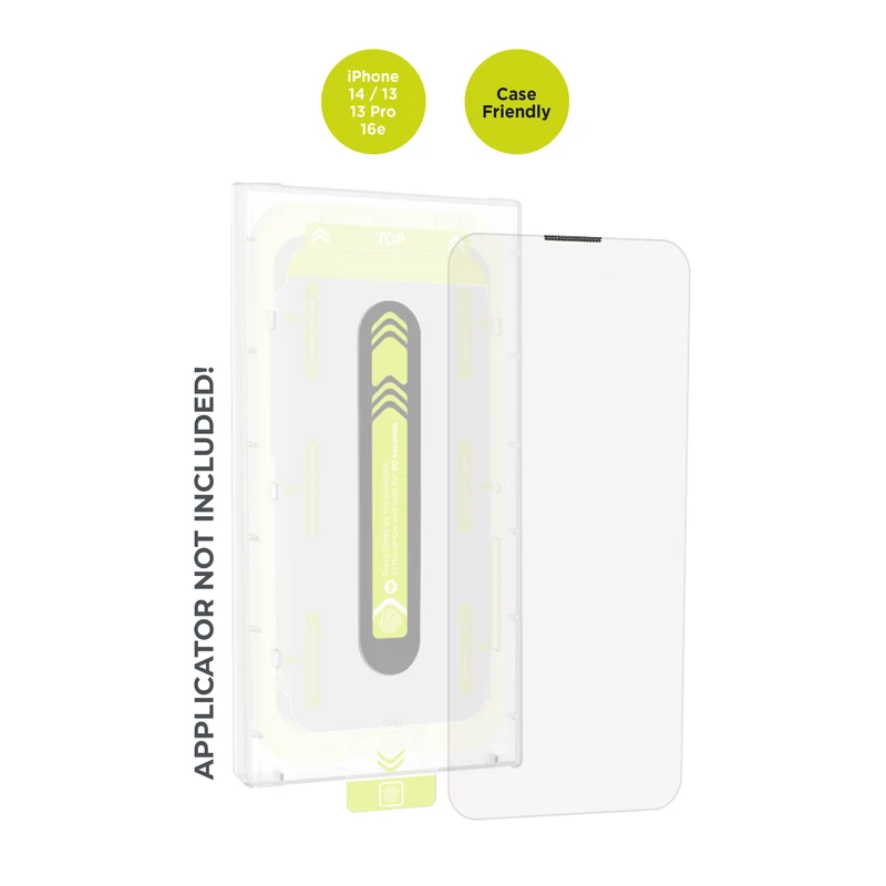 Náhradní ochranné sklo, pro iPhone 14 / iPhone 13 / iPhone 13 Pro / iPhone 16e / iPhone 17e, Čiré