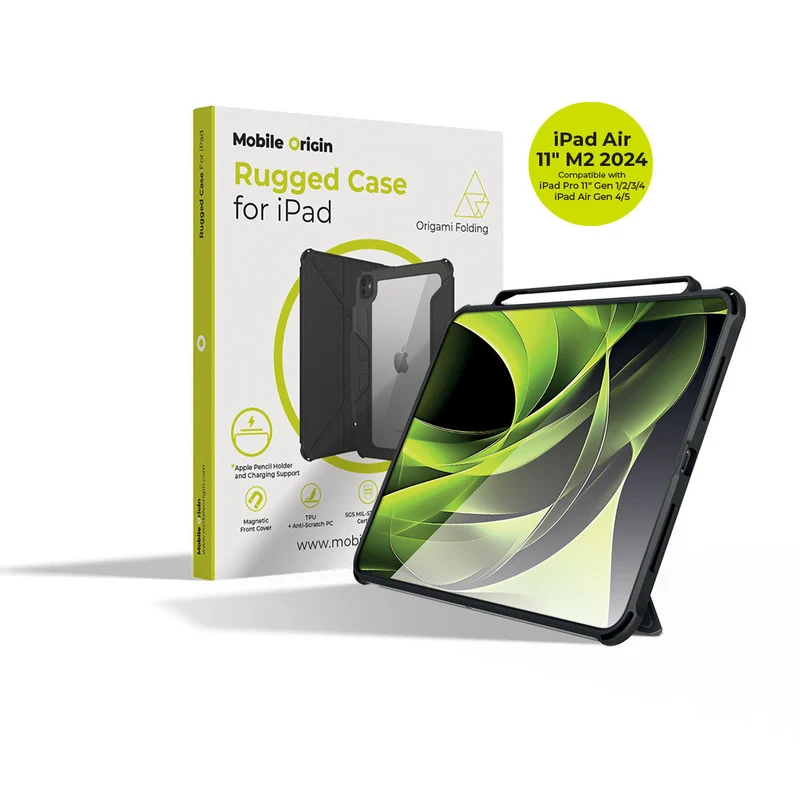 Odolné pouzdro pro iPad Air 11" (M4 2026 / M3 2025 / M2 2024), Černá
