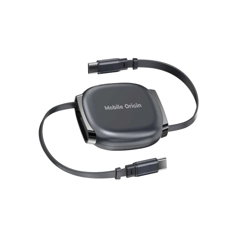 Samonavíjecí kabel USB-C na USB-C CB7, 100W, 480 Mb/s, 1 m, Vesmírně šedá