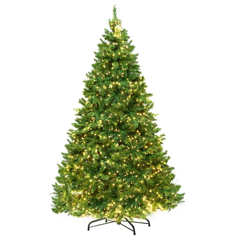 Jingle Jollys Christmas Tree 2.1m Xmas Tree Decorations 1134 LEDs 8 Light Modes