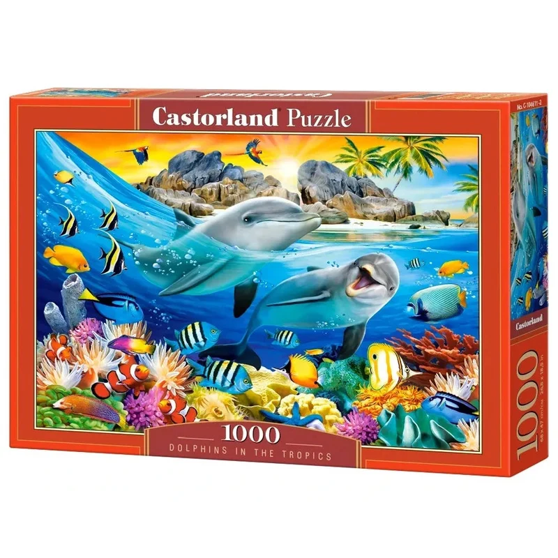 Castorland 1000-Pieces Dolphins In The Tropics Puzzle