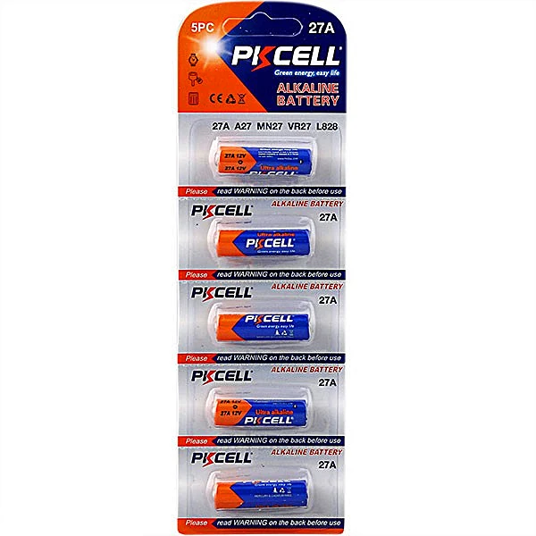 PKCELL 27A-5B 12V (27A) ULTRA DIGITAL ALKALINE BATTERY