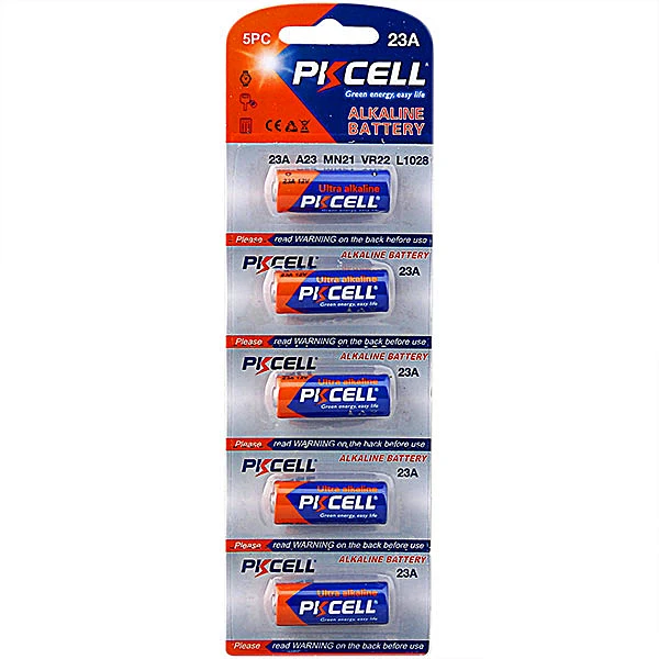 PKCELL 23A-5B 12V (23A) ULTRA DIGITAL ALKALINE BATTERY
