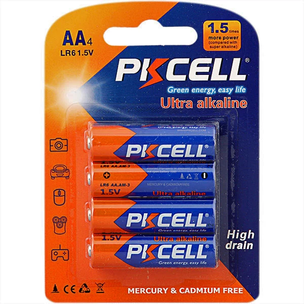 PKCELL LR6-4B 1.5V (AA) ULTRA DIGITAL ALKALINE BATTERY