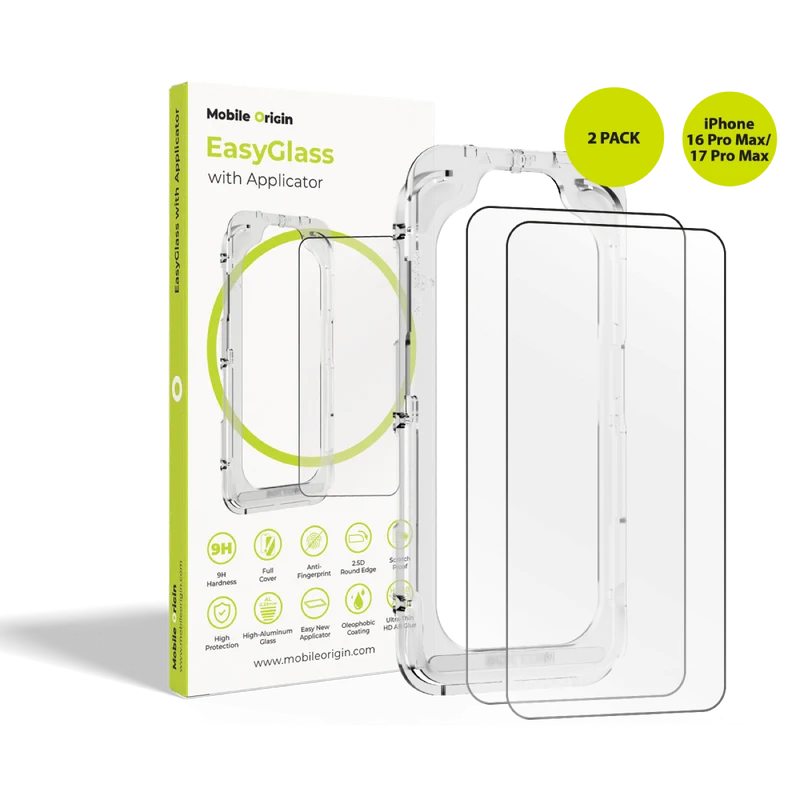 Ochranné sklo EasyGlass s aplikátorem, 2 ks, pro iPhone 16 Pro Max / iPhone 17 Pro Max