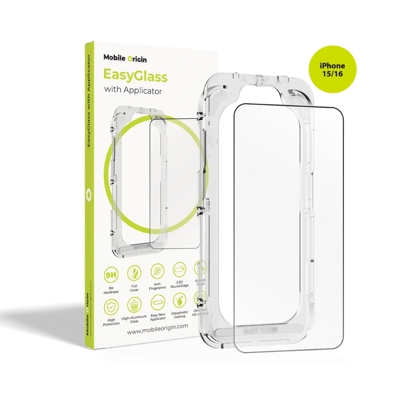 Ochranné sklo EasyGlass s aplikátorem, 1 ks, pro iPhone 15 / iPhone 16
