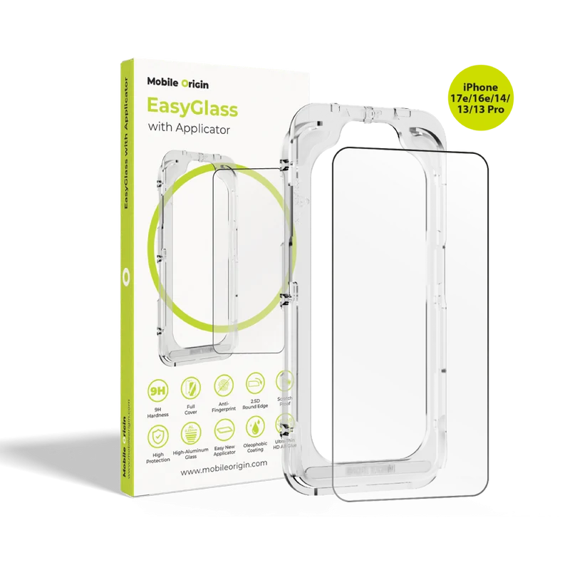 Ochranné sklo EasyGlass s aplikátorem, 1 ks, pro iPhone 17e / iPhone 16e / iPhone 14 / iPhone 13 / iPhone 13 Pro