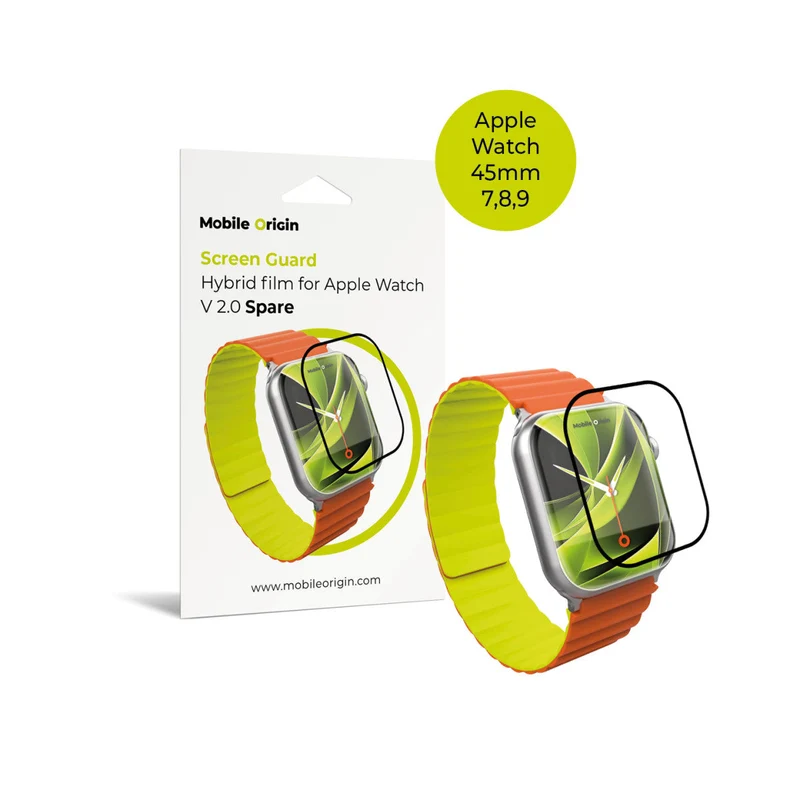 Hybridní ochranná fólie pro Apple Watch, náhradní, Apple Watch 9 45mm / Apple Watch 8 45mm / Apple Watch 7 45mm
