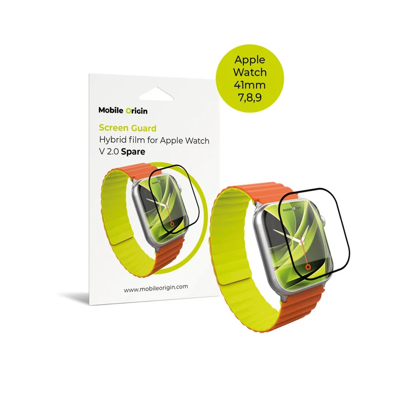 Hybridní ochranná fólie pro Apple Watch, náhradní, Apple Watch 9 41mm / Apple Watch 8 41mm / Apple Watch 7 41mm