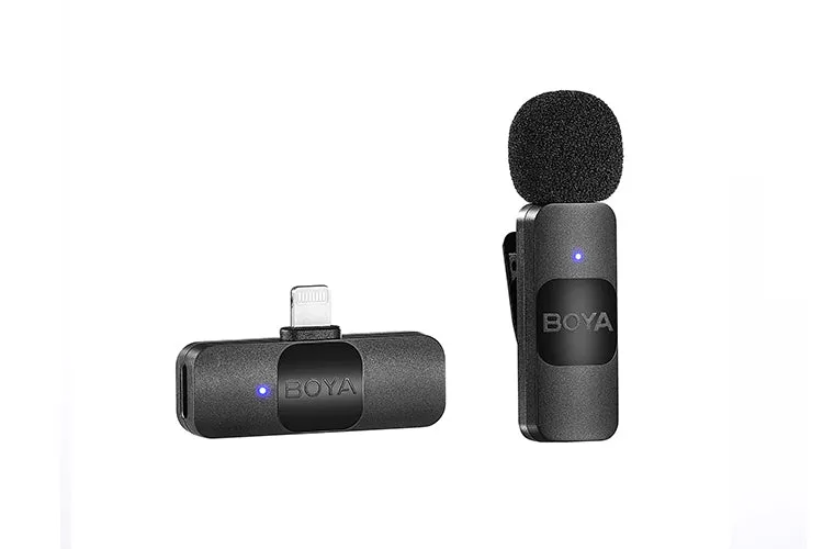 Boya BY-V1 Wireless Lavalier Clip-on Microphone for iPhone & iPad