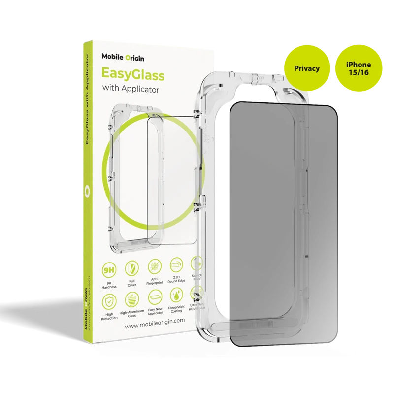 Ochranné sklo EasyGlass Privacy s aplikátorem, pro iPhone 15 / iPhone 16