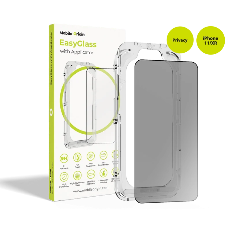 Ochranné sklo EasyGlass Privacy s aplikátorem, pro iPhone 11 / iPhone XR