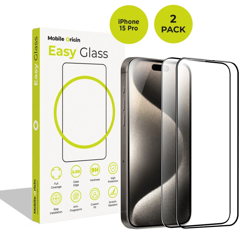 EasyGlass ochranné sklo, pro iPhone 15 Pro, 2 ks