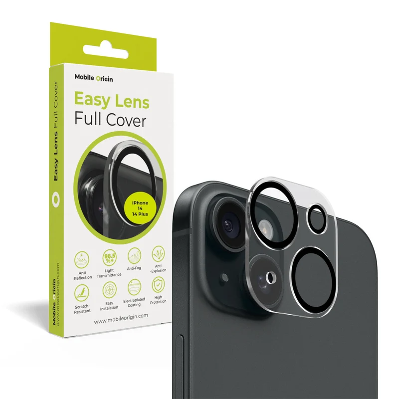 Easy Lens ochrana čoček, celoplošná, pro iPhone 14 / iPhone 14 Plus, Čirá