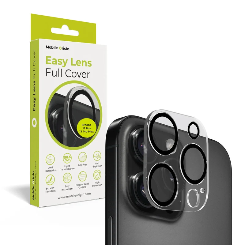 Easy Lens ochrana čoček, celoplošná, pro iPhone 13 Pro / iPhone 13 Pro Max, Čirá